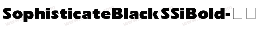 Sophisticate Black SSi Bold字体转换